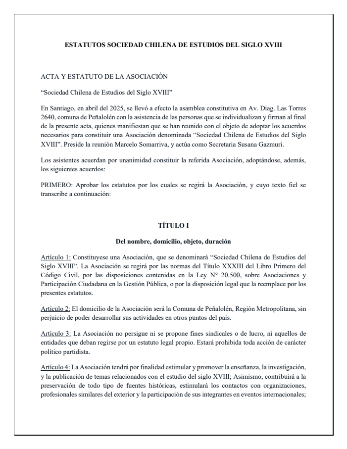 estatutos de la asociación